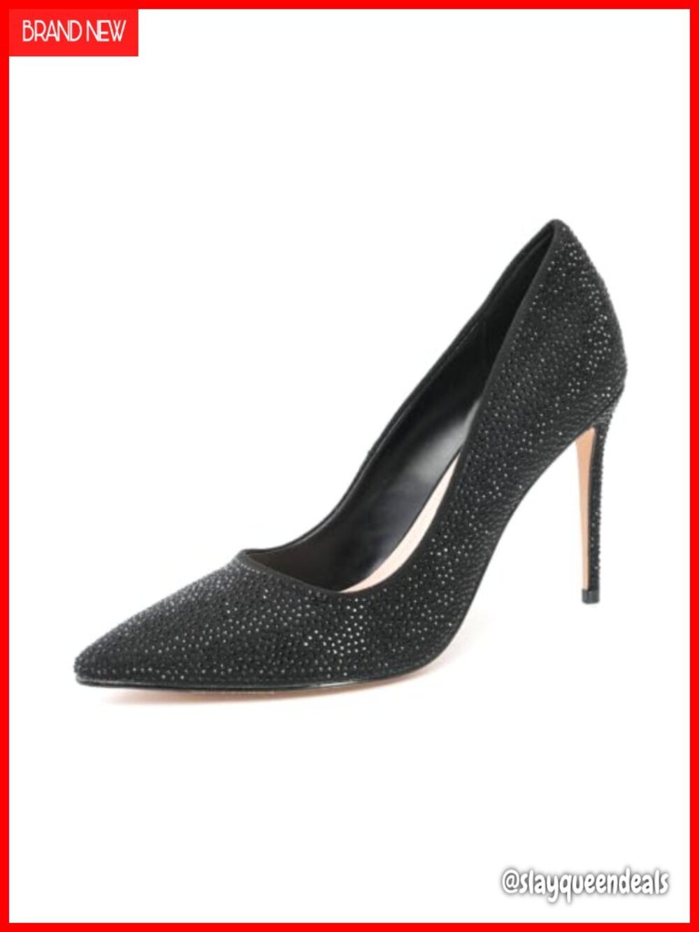 Rhinestone Pointed Toe Stiletto Heel Pumps Formal Evening Party Shoes